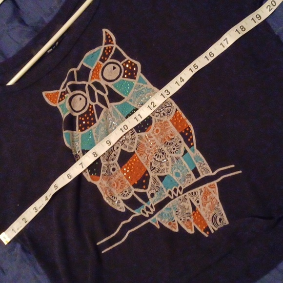 💙🌺Black Owl Graphic T-Shirt - Picture 8 of 9